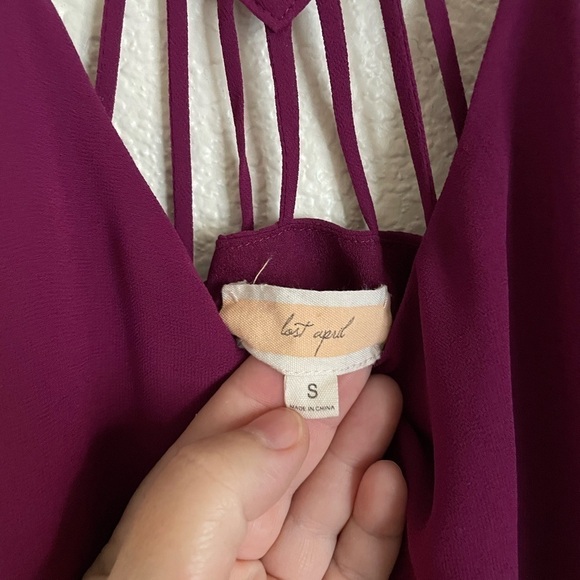 Lost April Sleeveless Mini Dress S Maroon - Picture 6 of 9